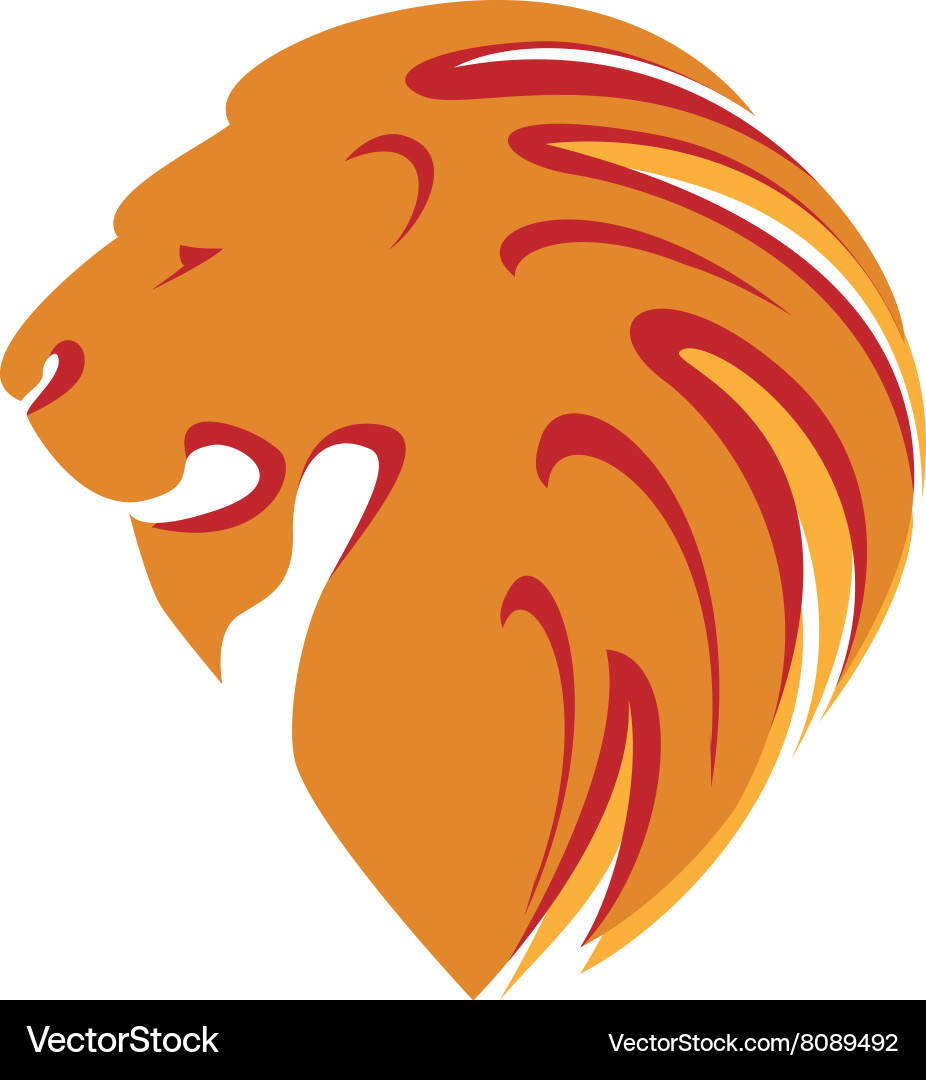Lion head company logo design – Royalty-Free Vector | VectorStock, image size:926x1080