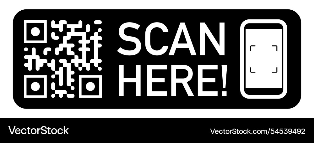 Qr code scan icon black color Qr code scan icon black color vector image