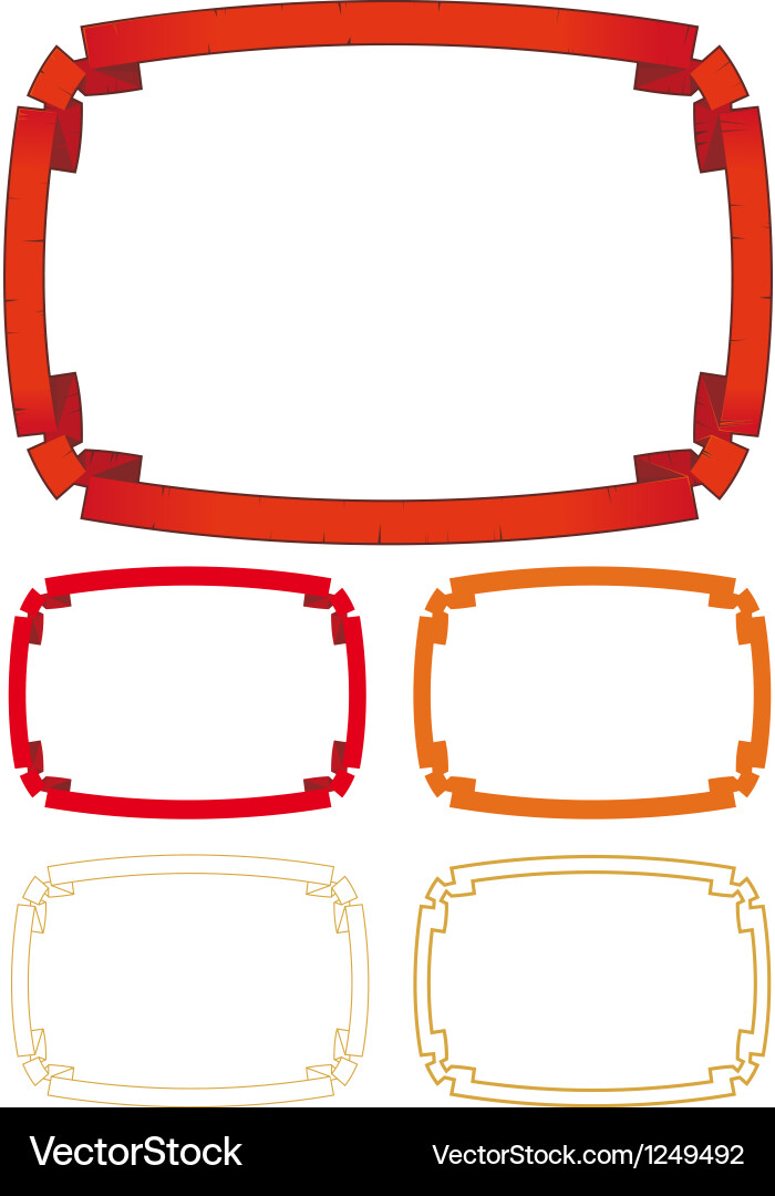 Ribbon which forms a closed square frame vector image