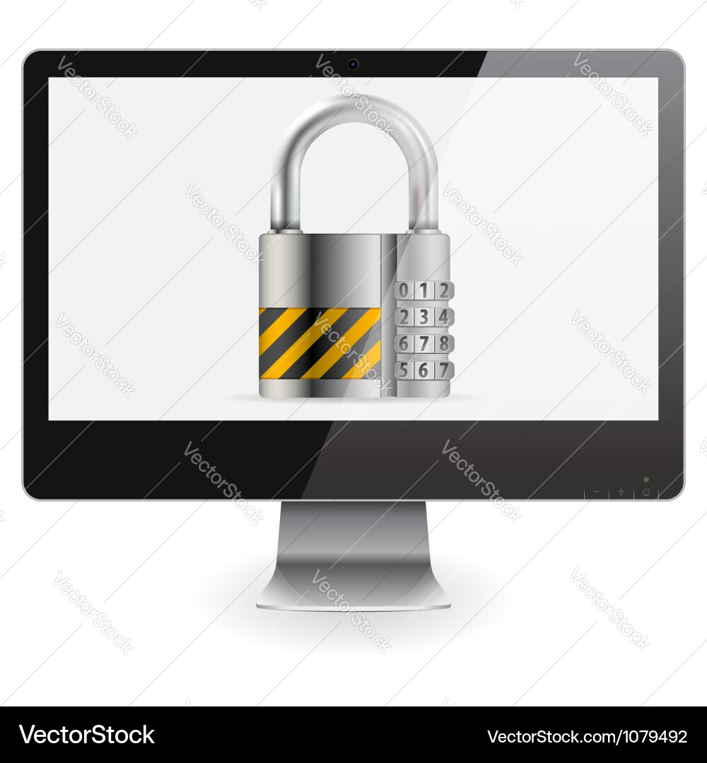 Secure Computer Protection Vector Image