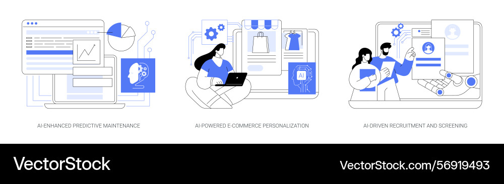 Ai-optimized soft and apps abstract concept Ai-optimized soft and apps abstract concept vector image