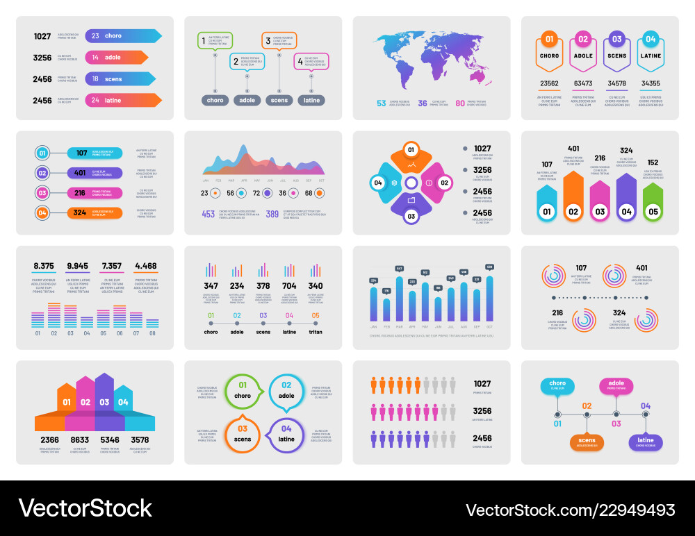 Business Präsentation Diagramme Finanzbericht Business Präsentation Diagramme Finanzbericht vektorbild