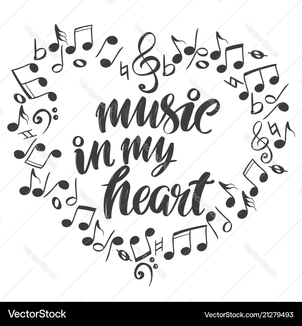 Musical notes in the form of a heart icon love Musical notes in the form of a heart icon love vector image