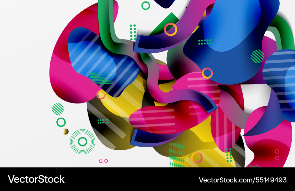 Vibrant abstract background overlapping shapes Vibrant abstract background overlapping shapes vector image