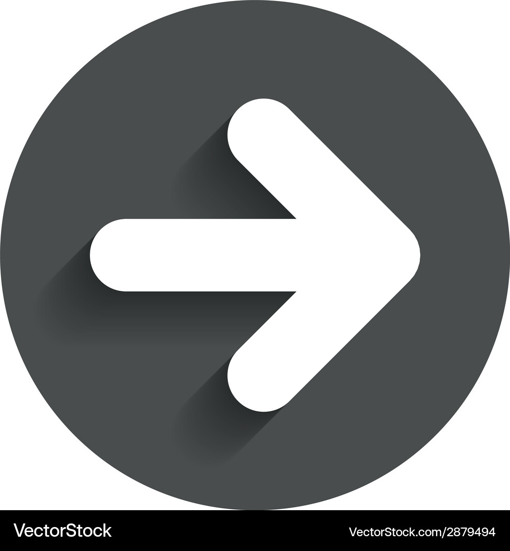 Arrow sign icon next button navigation symbol Vector Image