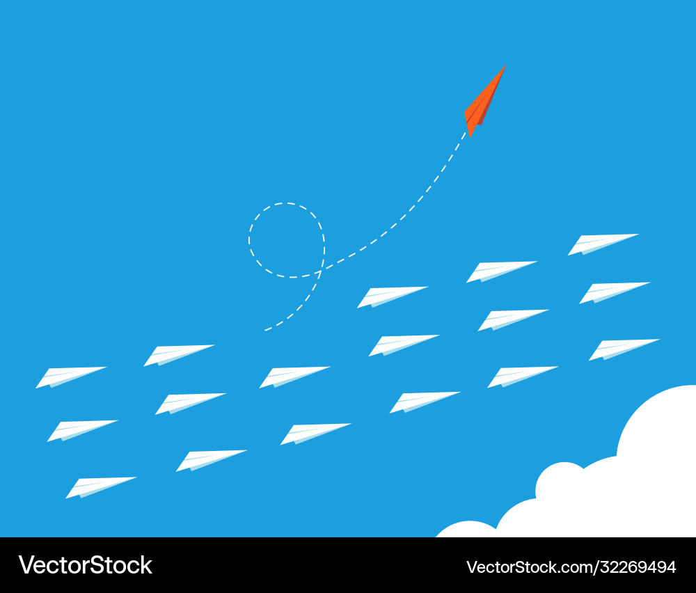 Innovation way be different choose new path Innovation way be different choose new path vector image