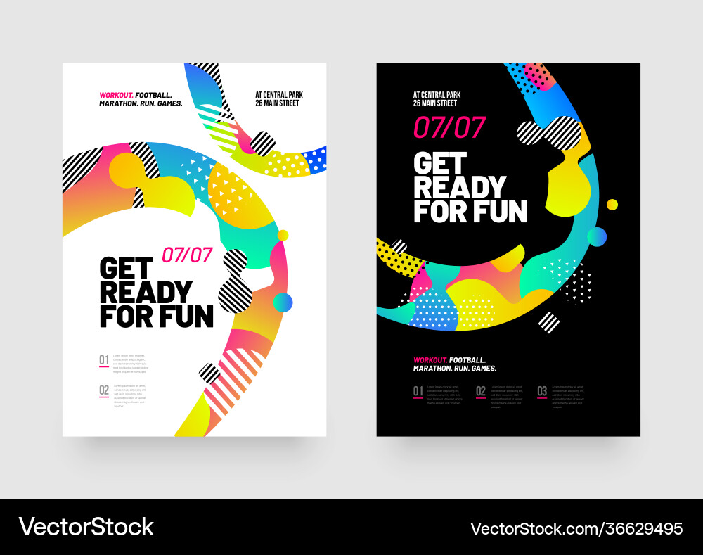 Abstract Party Poster - Colorful Event Vector Image