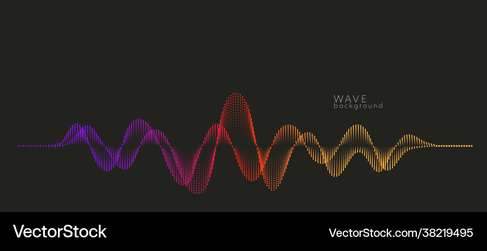 Background with color abstract wave dots Background with color abstract wave dots vector image