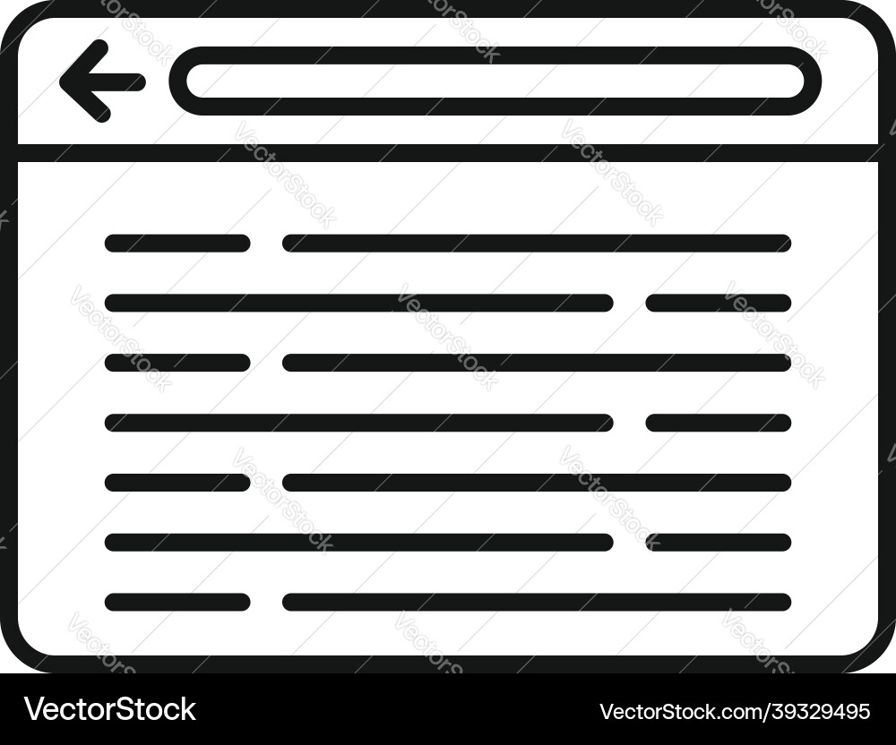 Browser wireframe icon outline computer Browser wireframe icon outline computer vector image