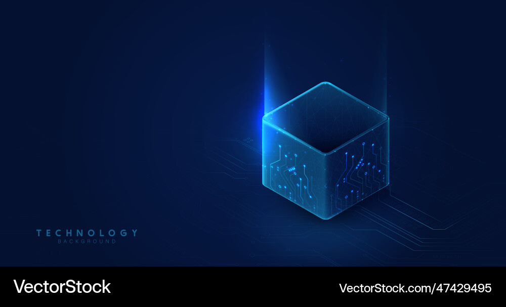 Digitale Daten und Blockchain Netzwerk vektorbild