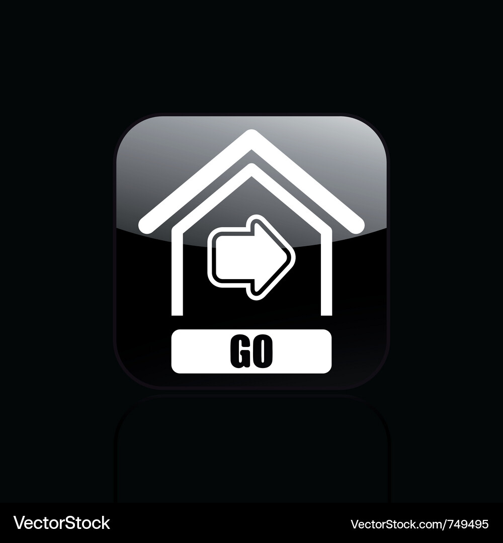 Go button icon Vector Image