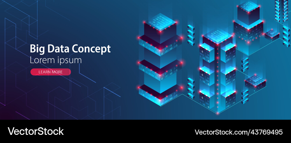 Isometric big data concept database abstract Isometric big data concept database abstract Vector Image