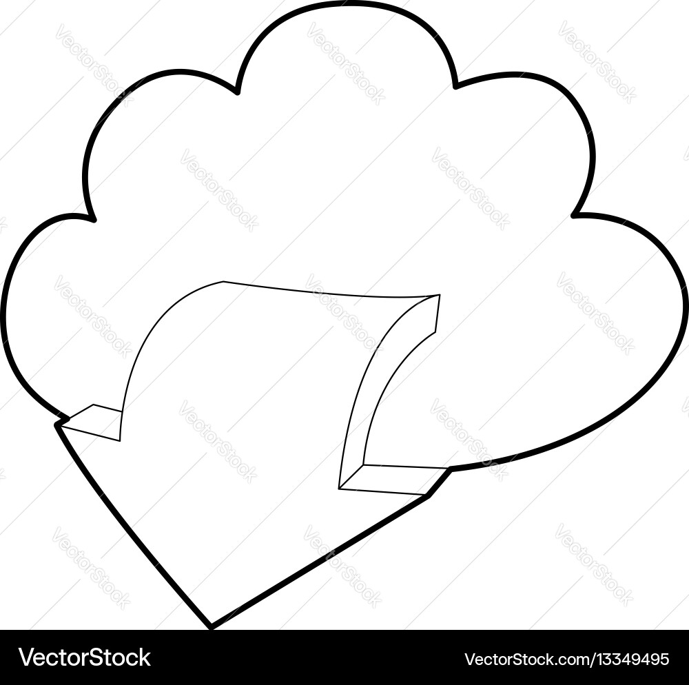 Outgoing database icon outline style Vector Image