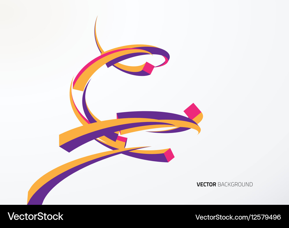 Abstract colorful background with wave vector image