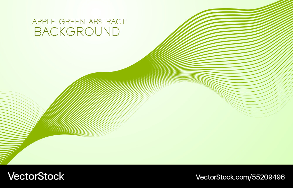 Apple green abstract background with curve line Apple green abstract background with curve line Vector Image
