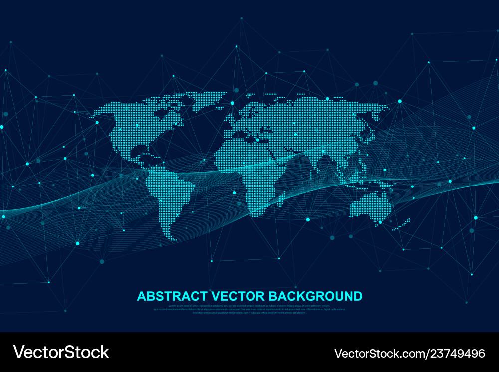 Global network connection concept big data Global network connection concept big data vector image