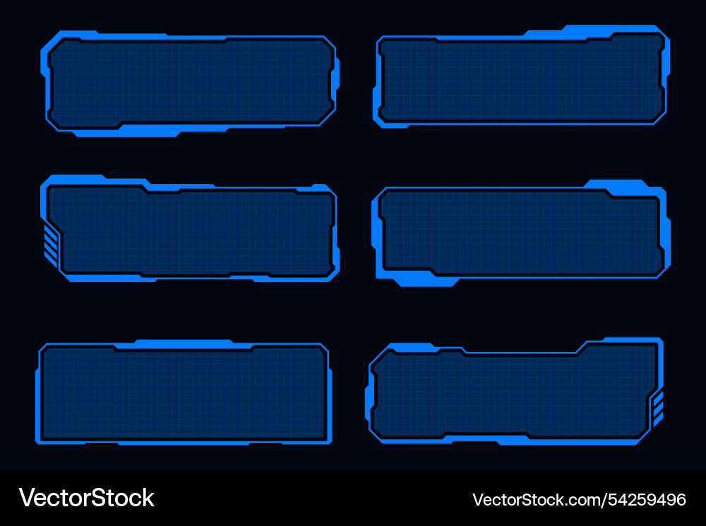 Hud element frame set futuristic interface Vector Image