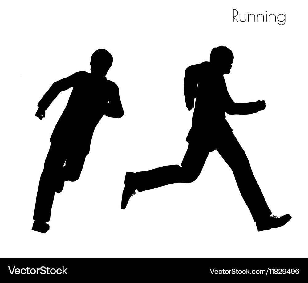 Man in running pose Vector Image