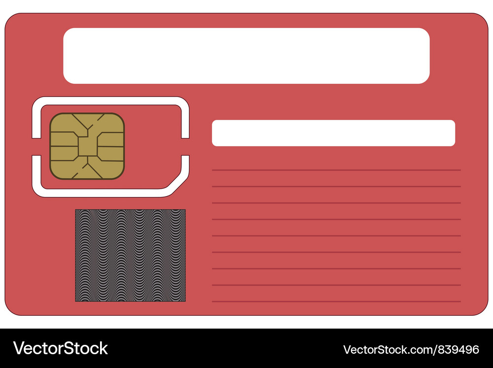 SIM Kartendarstellung Vektorbild