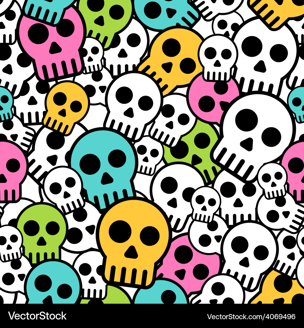 Skull Pattern Background Vector Image