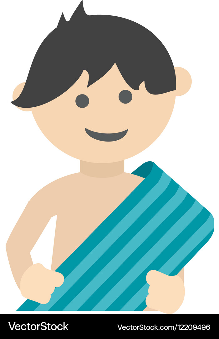 Using towel Vector Image