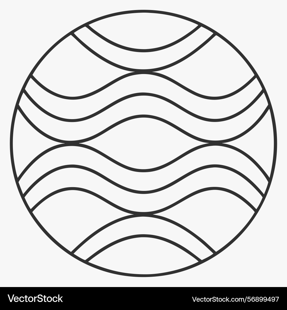 Abstract circular wave pattern design element vector image