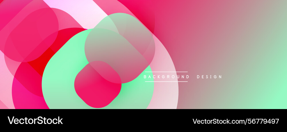 Abstract colorful overlapping circles create vector image