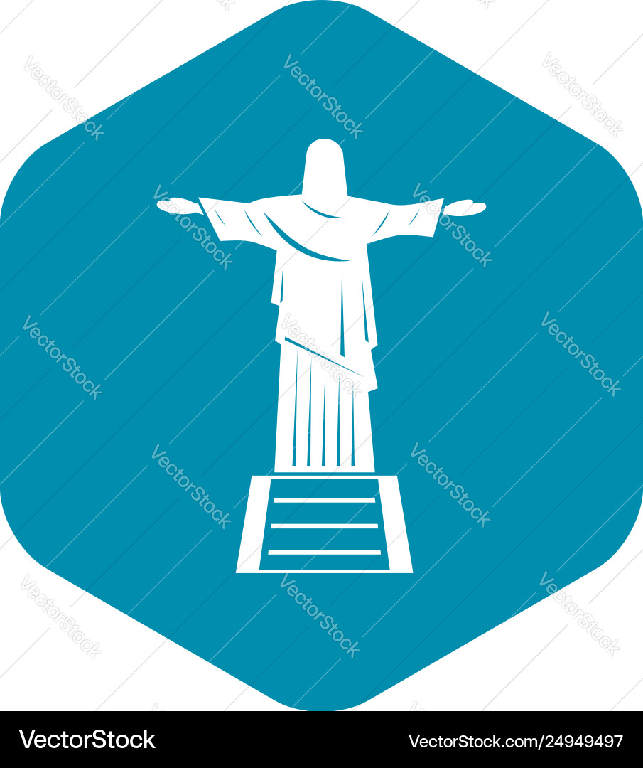 Christus erlöst Statue Symbol einfache Stil Christus erlöst Statue Symbol einfache Stil vektorbild