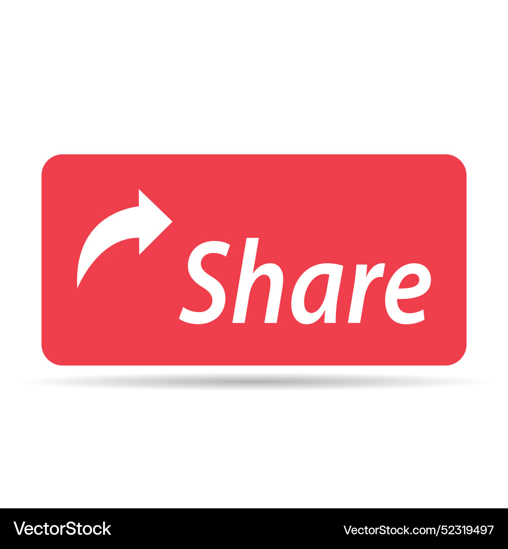 Share click button shadow icon modern web sign Share click button shadow icon modern web sign Vector Image