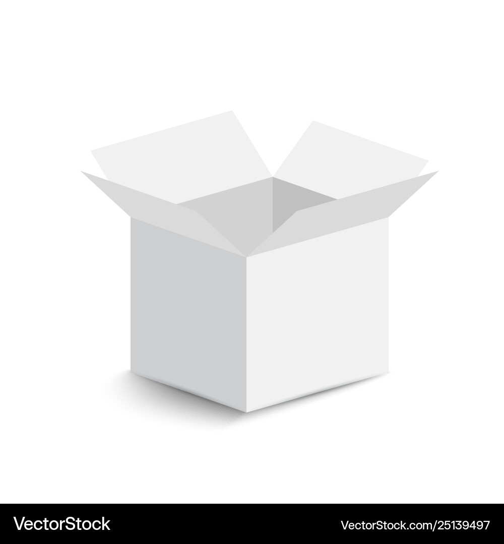 White open box on background White open box on background vector image