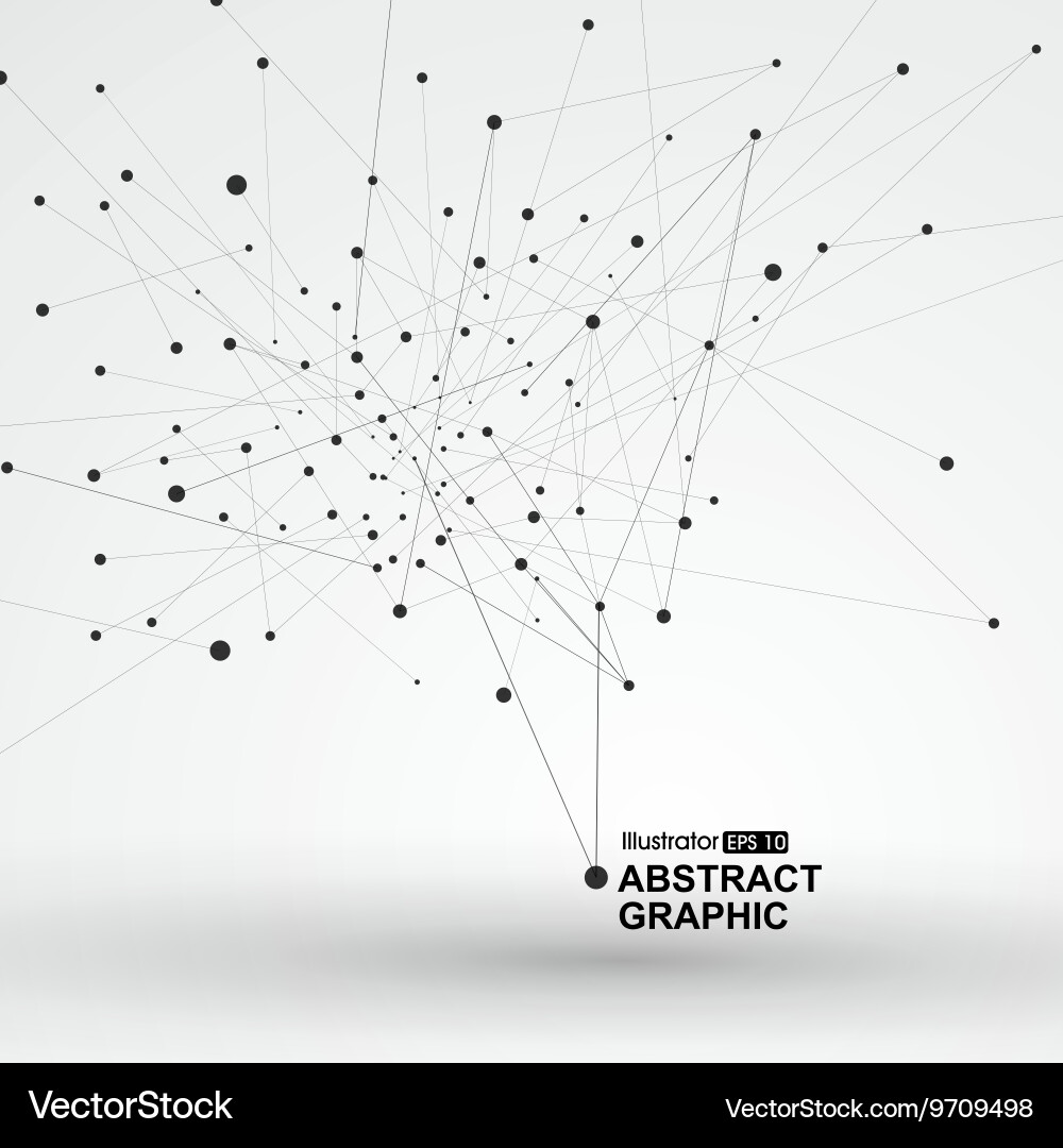 Abstract Dot and Line Network vector image