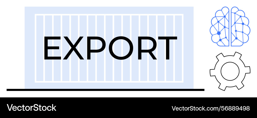 Ai and automation concepts in global export Ai and automation concepts in global export Vector Image