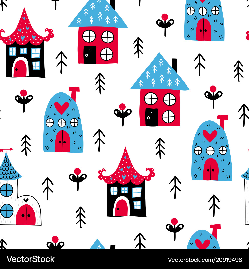 Cute Fairytale Pattern vector image