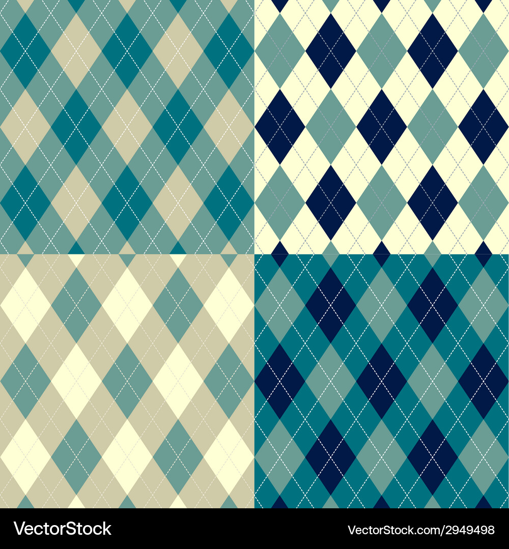 Diamond Argyle Pattern Vector Image
