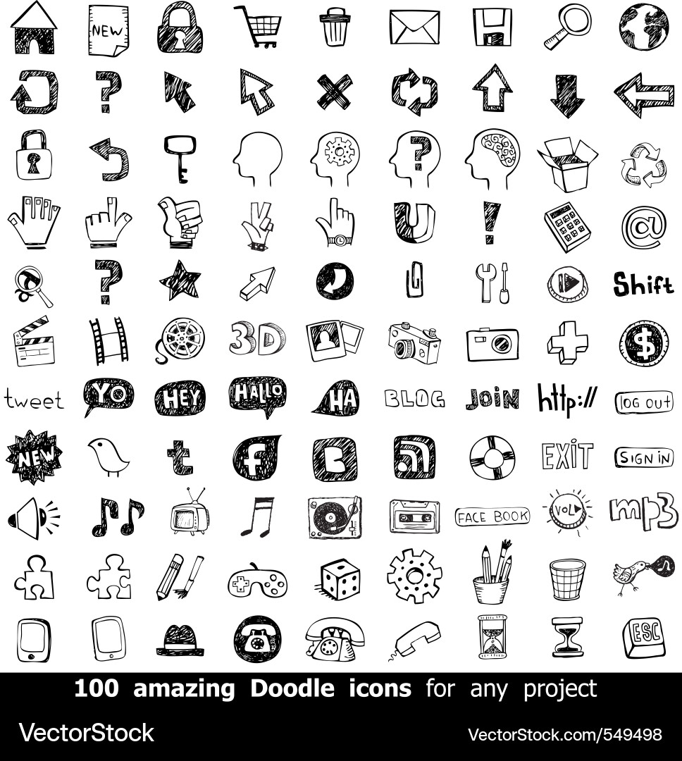 Modern Web Icons Collection vector image