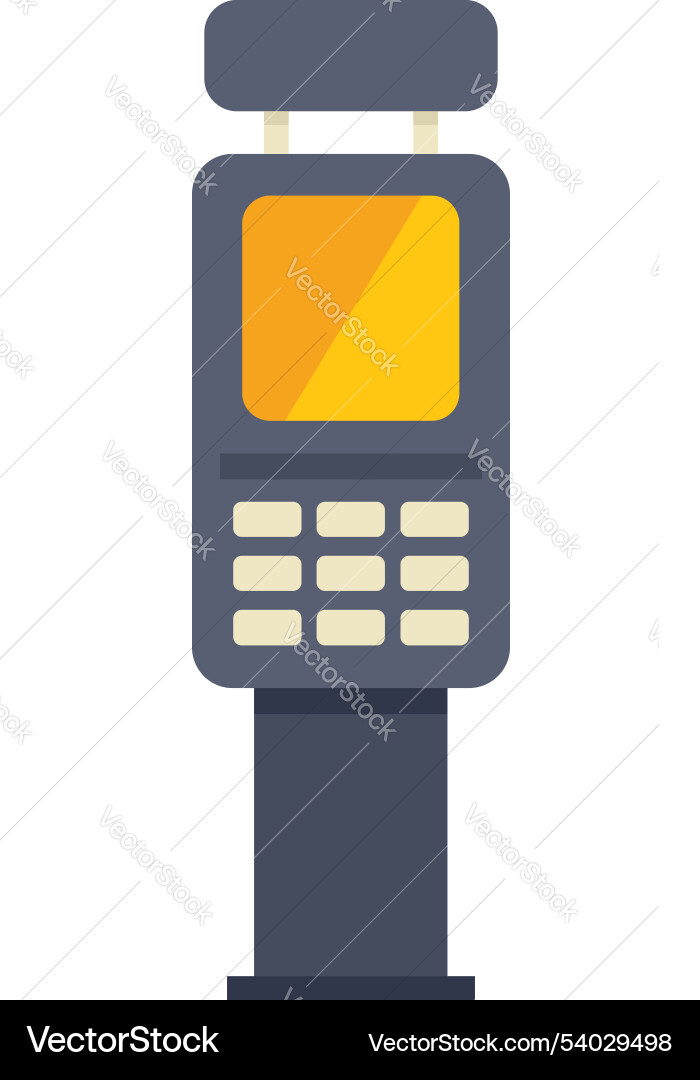 Payment terminal standing on desk showing empty Payment terminal standing on desk showing empty vector image