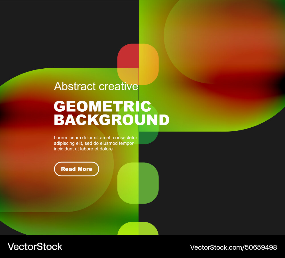 Round triangle and square composition Round triangle and square composition vector image