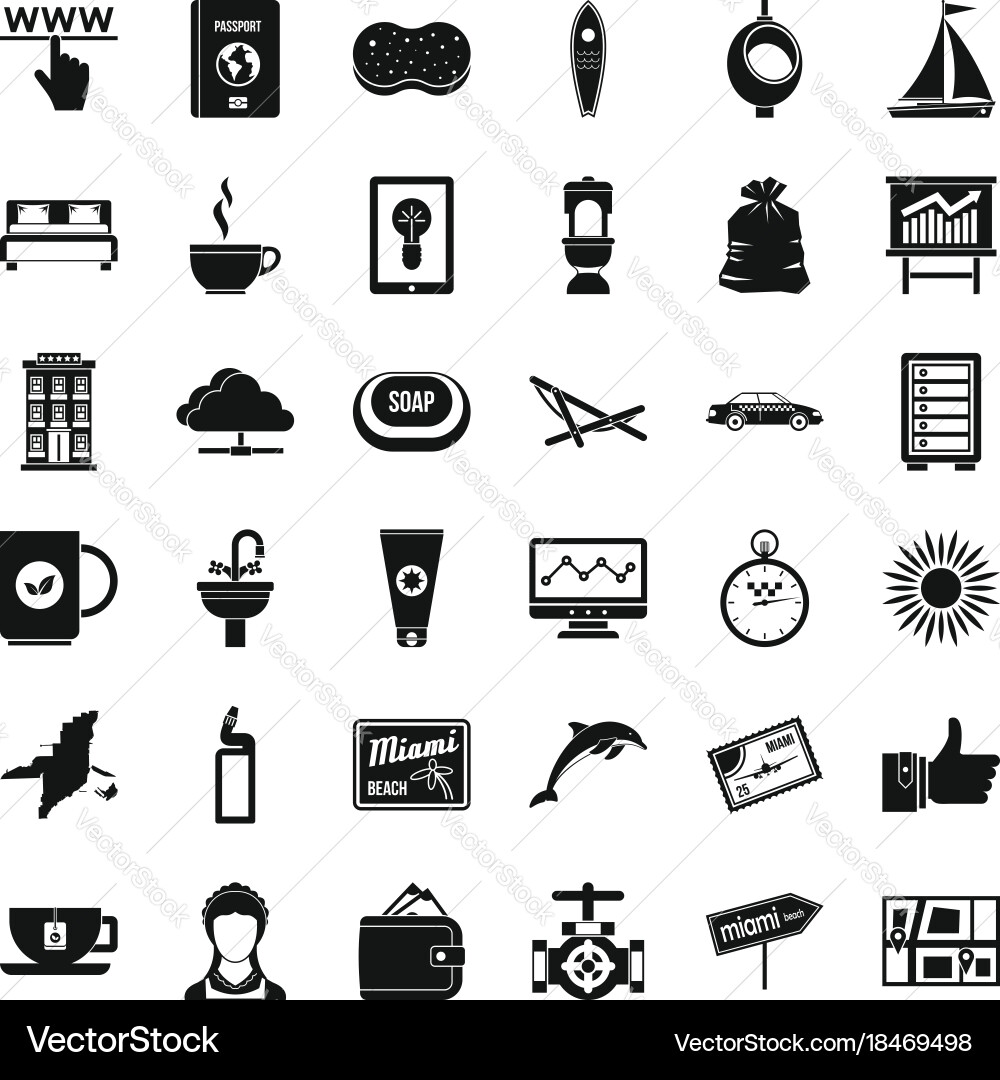 Soap icons set simple style Vector Image
