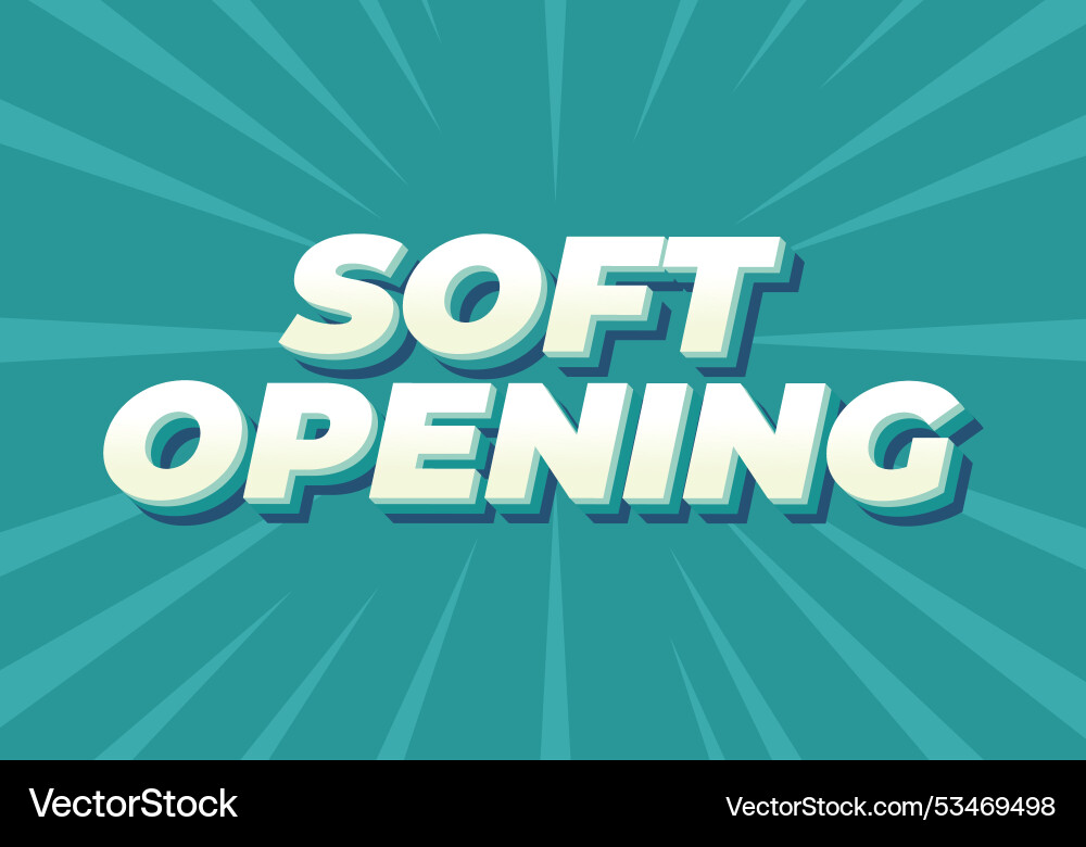 Soft opening text effect for digital ads with 3d Soft opening text effect for digital ads with 3d Vector Image