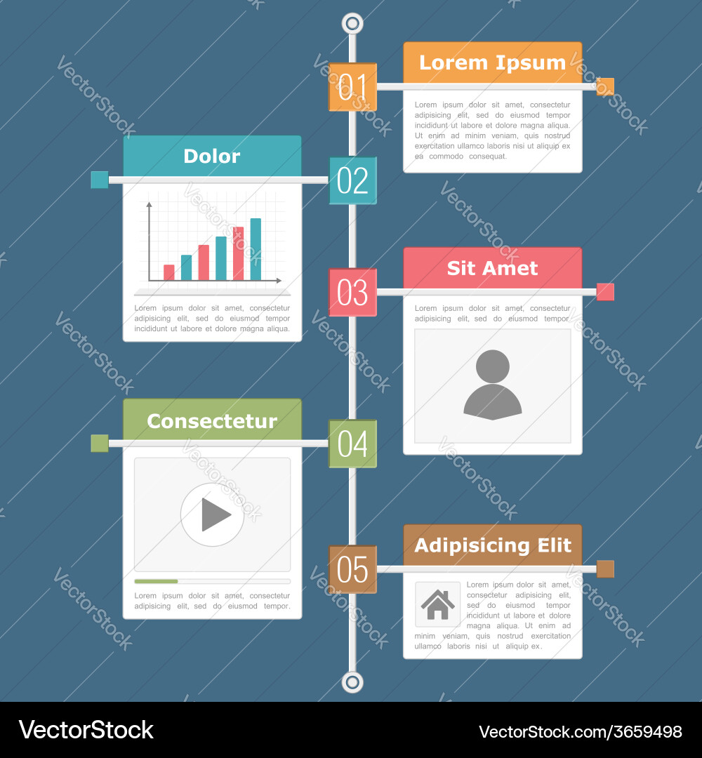 Timeline Data Visualization vector image