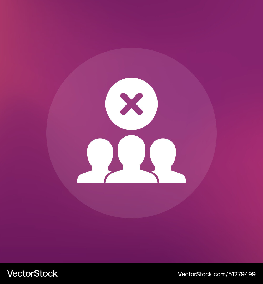 Blocked users icon for web Vector Image