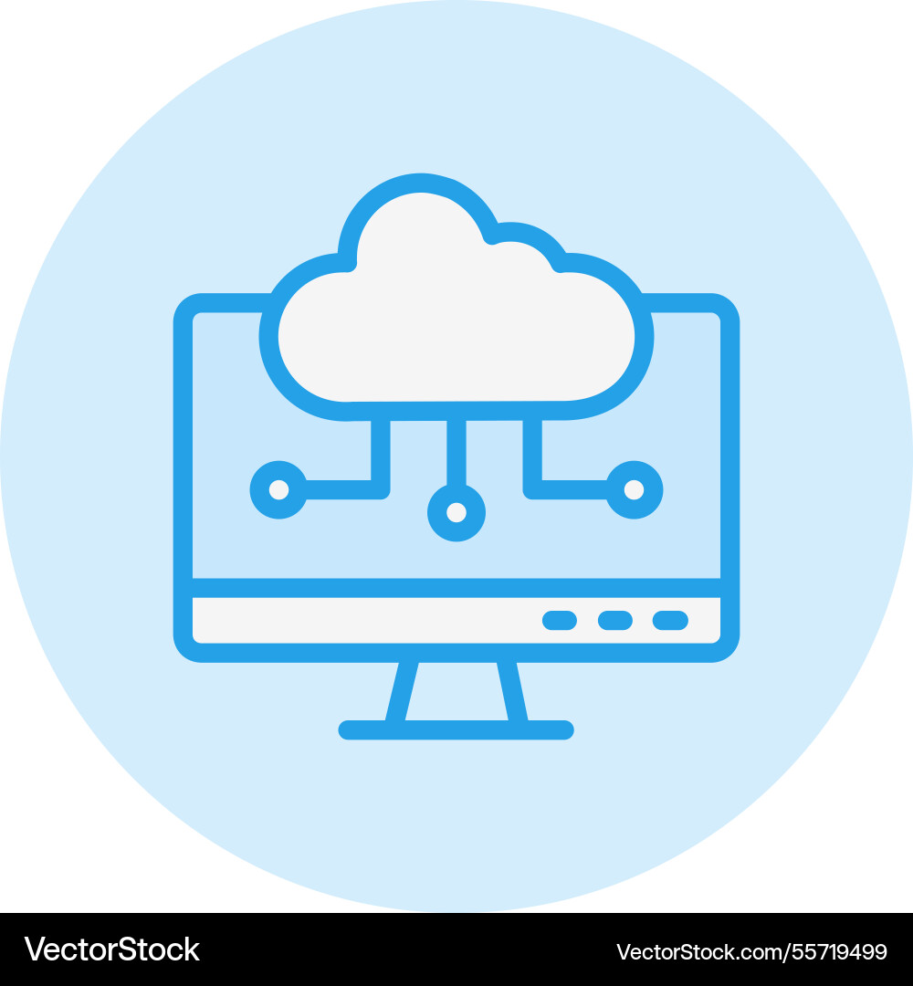 Cloud computing icon design Vector Image