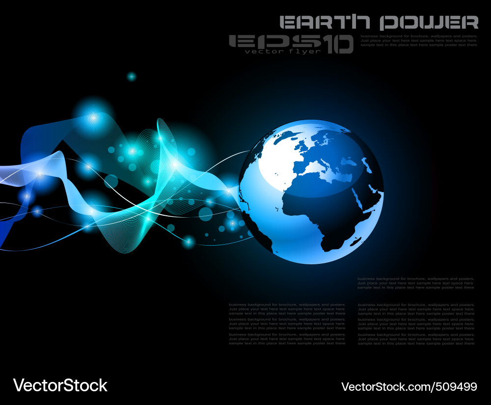 Futuristische Welt Globe Vektorbild