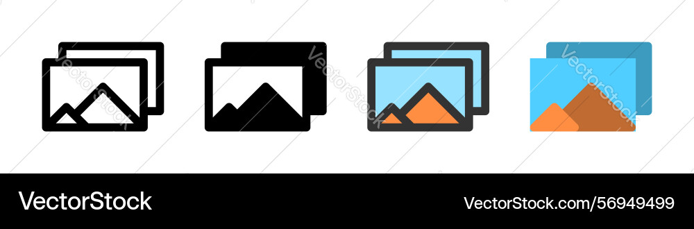 Icon set for gallery perfect photo apps Icon set for gallery perfect photo apps Vector Image