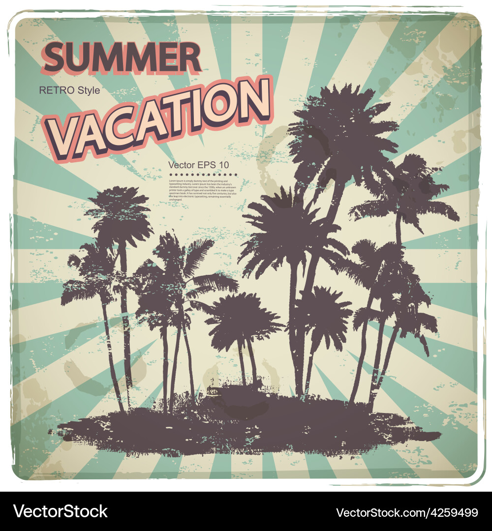 Palm trees Royalty Free Vector Image - VectorStock