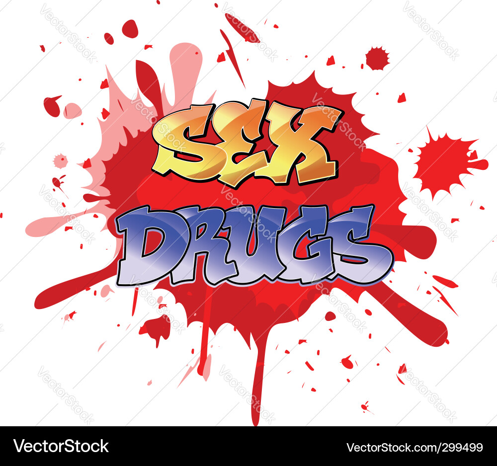 Red Blob Graffiti Background vector image