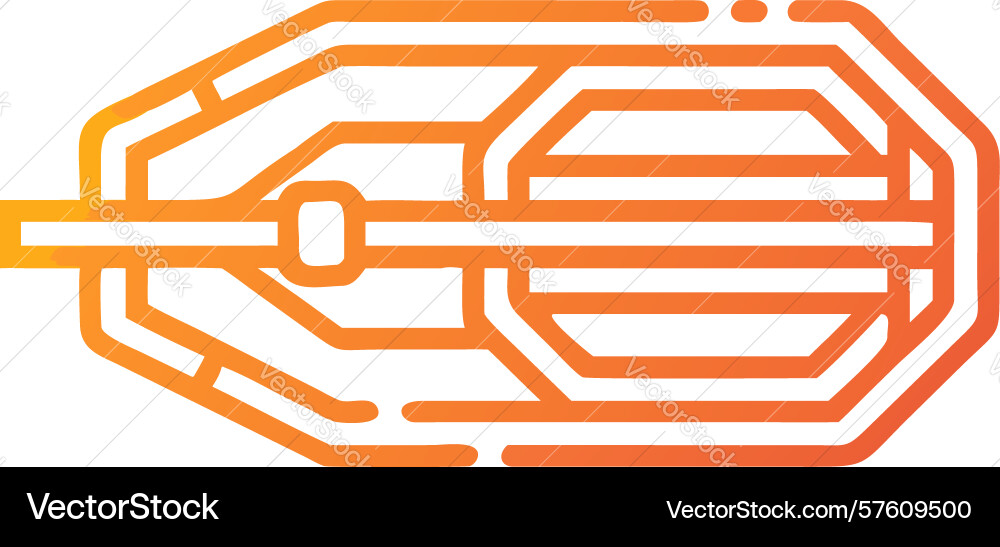 Abstract oval circuit board pattern digital vector image