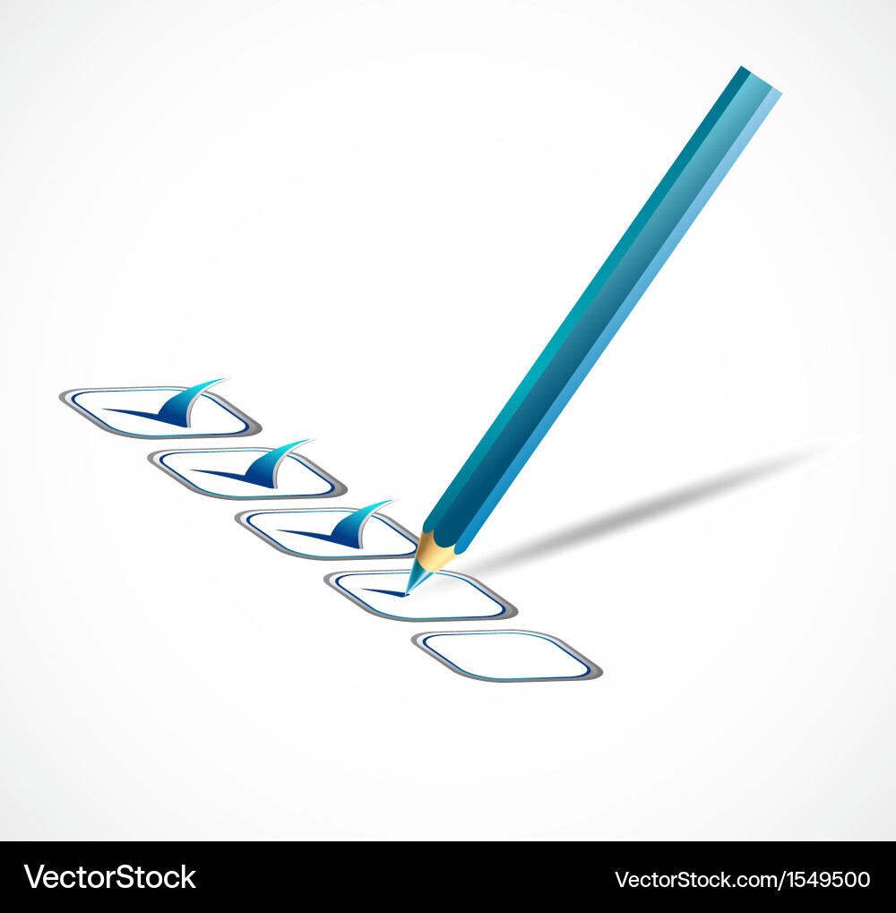 Checklist with Tick Marks vector image