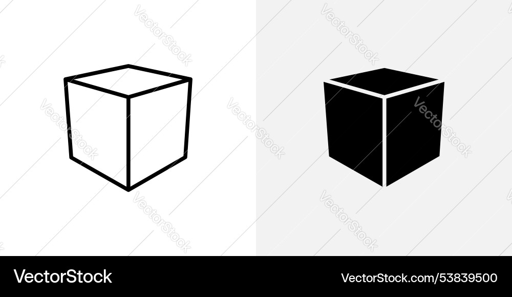 Cube icon set Vector Image
