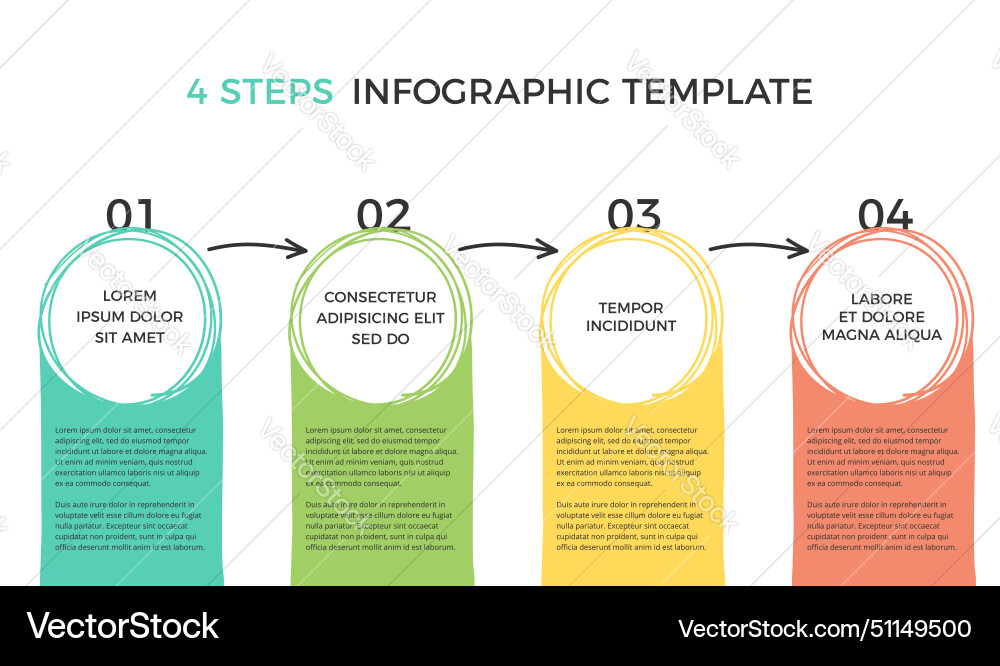 Infographic template with 4 elements Infographic template with 4 elements vector image